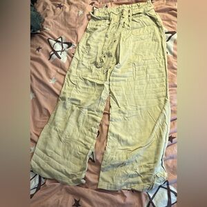 Light Beige Wide-Leg Pants